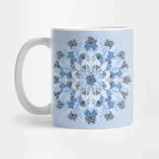 Crystals Succulents Mandala BLUE Mug